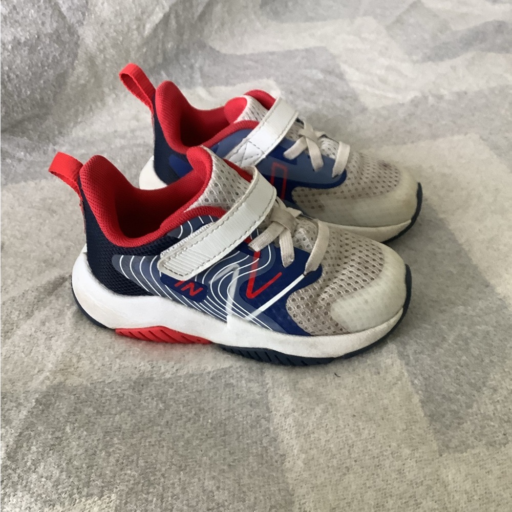 New Balance Kids Sneakers - Red, Blue, and White Toddler size 8